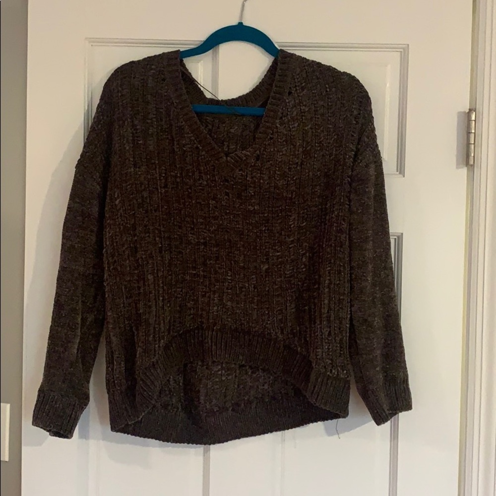 Green knit sweater